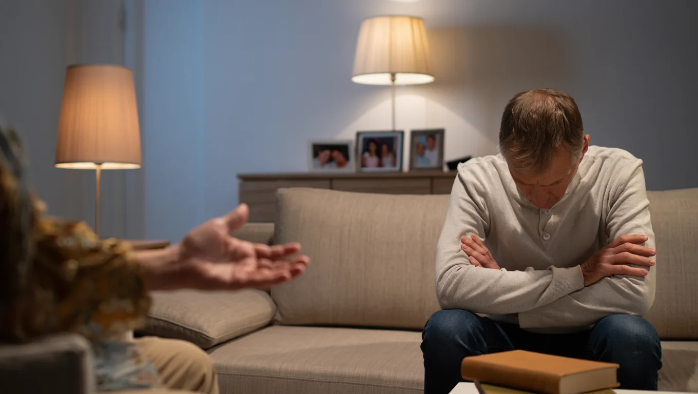 Жена ругает пьющего мужа